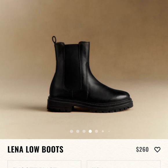 Hard to find! Sezane Lena Lugsole Chelsea leather boots black US 7 runs large - Picture 7 of 16